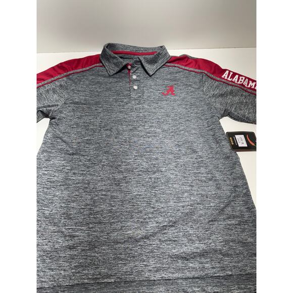 Alabama Crimson Tide Men’s Polo Golf Shirt Sz Large Gray Red Retails 50.00 New - Picture 7 of 8
